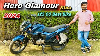 hero glamour 2024 model glamour xtec 125 Bs7 bluetooth map latest review mileage price commuter [upl. by Merlina]