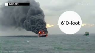 2 major fire on ship environment loss sea creature effect [upl. by Anecuza]