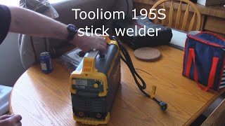 Using the Tooliom 195s stick welder [upl. by Klug136]