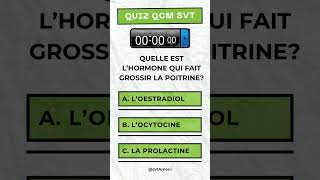 QUIZ QCM SVT Quelle est l’hormone qui fait grossir la poitrine shorts poitrine svt svtameni [upl. by Halona]