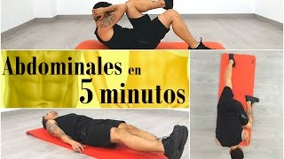 Ejercicios para fortalecer el abdomen rápido en casa para principiantes  5 minutos [upl. by Vassily]