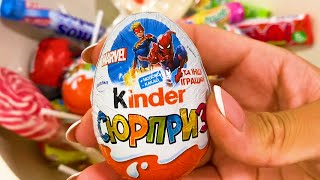 Yummy Kinder Surprise Egg Toys Opening  A Lot Of Chocolate ASMR [upl. by Vivien]