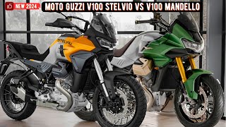 BEST 2024 MOTO GUZZI V100 STELVIO VS V100 MANDELLO Two extraordinary cruiser motorbikes from Italy [upl. by Goldie]