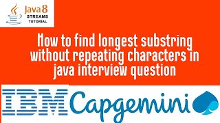 longest substring without repeating characters in java [upl. by Neved]