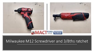 Milwaukee M12 Screwdriver and 38ths ratchet [upl. by Airtap863]