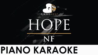 NF  HOPE  Piano Karaoke Instrumental Cover with Lyrics [upl. by Centonze]