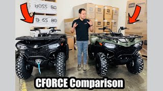 Cfmoto Cforce 500 VS Cforce 400 Side by Side Comparison [upl. by Ten]