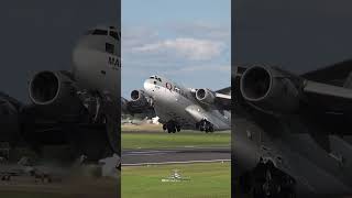 Boeing C17 Globemaster III from Qatar Emiri Air Force A7MAB departure at RAF Fairford RIAT 2024 [upl. by Charteris688]