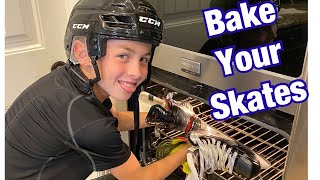 How to Bake your hockey skates  Heat molding your skates easy DIY [upl. by Merralee367]