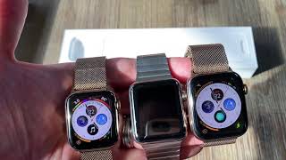 Apple Watch Series 4 Gold 40mm vs 44mm vs 42mm  Unboxing [upl. by Kenti]