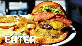 The Hottest Burgers of Burger Week  Eater Now [upl. by Laertnom850]