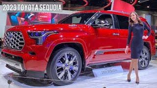 AllNew 2023 Toyota Sequoia Detailed WalkAround On This FullSize SUV See The New Cargo Shelf [upl. by Hiasi140]