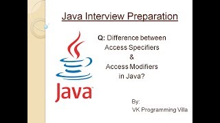 Difference between Access Specifiers and Access Modifiers in Java [upl. by Nimesay953]