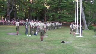 Forestburg Scout Reservation  Retiring The Colors  With Canon  August 3 2008 [upl. by Adnilrem769]