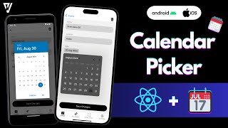 How to create a Calendar Picker on React Native  Android amp iOS [upl. by Belak]