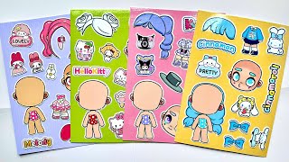 Trang trí sách nhãn dán Avatar World  Kuromi Melody Cinnamoroll Hello Kitty  Bản in miễn phí [upl. by Lymann]