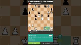 Tal is INSANE 🔥 4 Brilliant Moves in a One Game chess chessgame mikhailtal stockfish [upl. by Hanover]