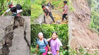 Khimiyong to Songkhuhavi Road landslide exact location Longsang DATE09072024🔥🔥 [upl. by Rosenbaum763]