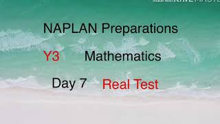 NAPLAN Preparations Year 3 Mathematics Day 7 [upl. by Holly388]