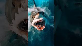 Megalodon Shark 🦈 is very Dangerous Fish 🐠🐟 shorts viralshorts facts youtubeshorts [upl. by Mehsah]