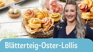 BlätterteigOsterLollis  REWE Deine Küche [upl. by Immat]