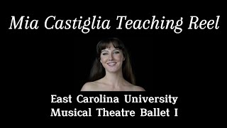 MIA CASTIGLIA  Teaching Reel  ECU SoTD [upl. by Rossing]