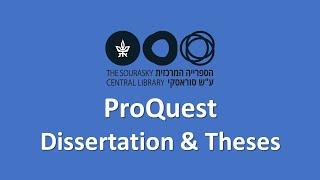 ProQuest Dissertations amp Theses [upl. by Uahc789]