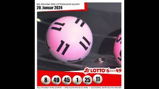 LOTTO 6aus49Gewinnzahlen von Samstag 20012024 [upl. by Lenka]