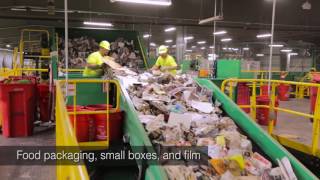 Single Stream Recycling – Tour a Material Recovery Facility MRF [upl. by Notlimah]