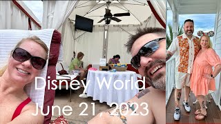 WDW Grand Floridian Pool Cabana Trader Sams Grog Grotto dinner at Ohana and Tron [upl. by Mandell]