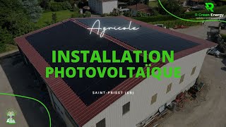 INSTALLATION PHOTOVOLTAïQUE AGRICOLE  100 KWC PV DMEGC 500W  SAINTPRIEST 69 [upl. by Aihsyn574]