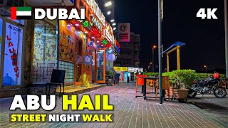 🇦🇪Dubai Abu Hail Street Night Walking Tour 4K [upl. by Hilbert]