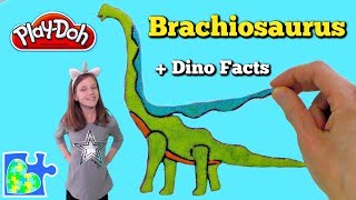 BRACHIOSAURUS  Dinosaur Fun Facts  PlayDoh Dinosaur [upl. by Frederique]