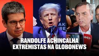 🔥Randolfe achincalha extremistas na GloboNews🔥Peitou onda fascista de Trump e dá aula de civilidade🔥 [upl. by Sedlik525]