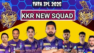 IPL 2025  Kolkata Knight Riders Team Full Squad  KKR New Squad 2025  KKR Team Players List 2025 [upl. by Attiuqaj]