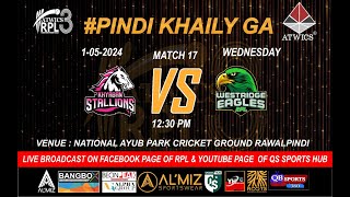 Live  Khyaban Stallions VS Westridge Eagles  RAWALPINDI PREMIER LEAGUE EDITION 3 Crickslab [upl. by Ahsla]