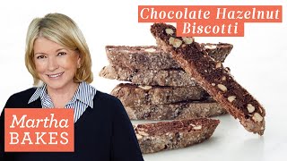 Martha Stewart’s ChocolateHazelnut Biscotti  Martha Bakes Recipes  Martha Stewart [upl. by Pablo]