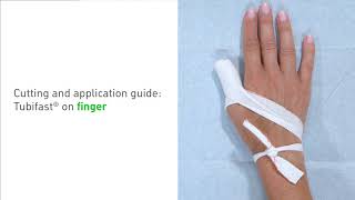 Cutting and applying Tubifast  application on finger [upl. by Eixirt]