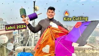 🔥Kite Cutting on Lohri 2024  Kite Flying Festival  Kites Vlog [upl. by Tressa]