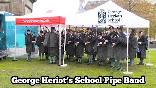 George Heriots School Pipe Band  Poppy Day 2023 [upl. by Durrell]