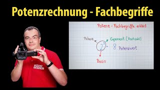 Potenzrechnung  Basis Exponent Potenz und Potenzwert  schnell erklärt [upl. by Eynahpets312]