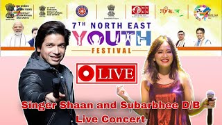 II Singer Shaan and Surabhee DB Live Concert II 7th NorthEast Youth Festival 2024 II [upl. by Pardew267]