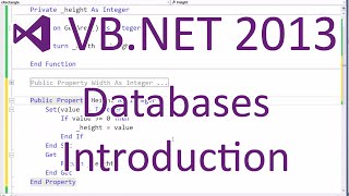 VBNET 2013 Databases  Introduction to Databases and SQL Part 15 [upl. by Nonnel]