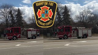 Brampton Fire Pumper 205 amp Pumper 254 Responding [upl. by Almap]