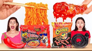 SPICY VS SWEET VS SOUR FOOD CHALLENGE  Fire Spicy Noodles TikTok Food Tricks By 123 GO CHALLENGE [upl. by Weslee]