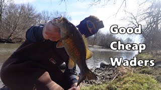 The BEST Budget Waders on the Market Late Winter Smallmouth Bass Fishing [upl. by Pape476]