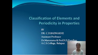 Periodic properties 1 CDB 2024 25 [upl. by Sweatt]