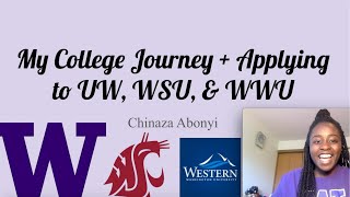 How to Apply to UW WWU amp WSU  My College Experience  UW💜💛 [upl. by Collis]