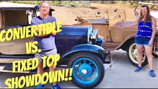 Whats better Convertible top or fixed top on a Ford Model A roadster vs coupe SHOCKING TRUTH [upl. by Dulcy]