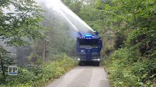 Waldbrand in der Sächsischen Schweiz Mit dem Wasserwerfer gegen das Feuer [upl. by Weil630]